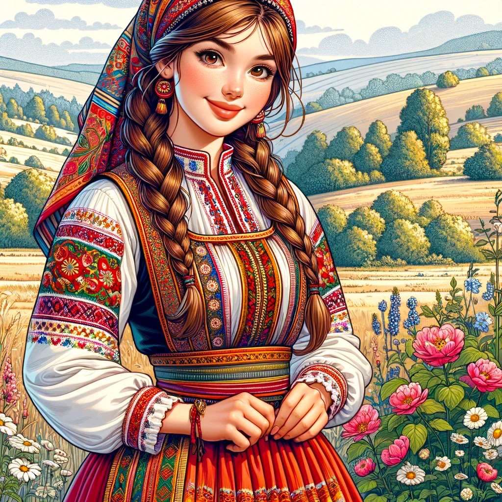 девойка с народна носия